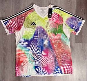 adidas x Jeremy Scott Pride Tiro Jersey XXXL White Multi-Color Slim Fit